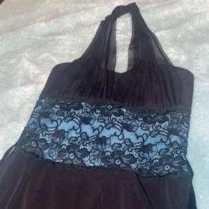 Black and Blue halter dress